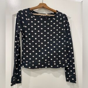 Map to Mars polka dot crew neck sweater